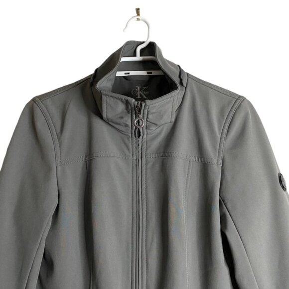 Calvin Klein Women's Grey 4-Way Stretch Soft Shell Jacket - Picture 2 of 11